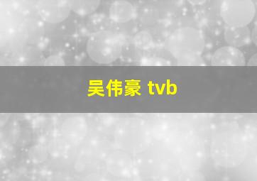 吴伟豪 tvb